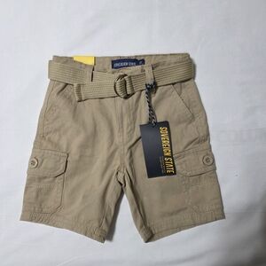 Kids Tan Cargo Shorts